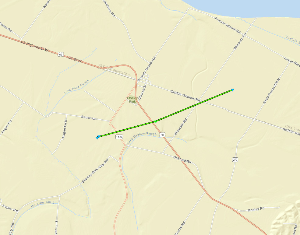 Stanley tornado track map