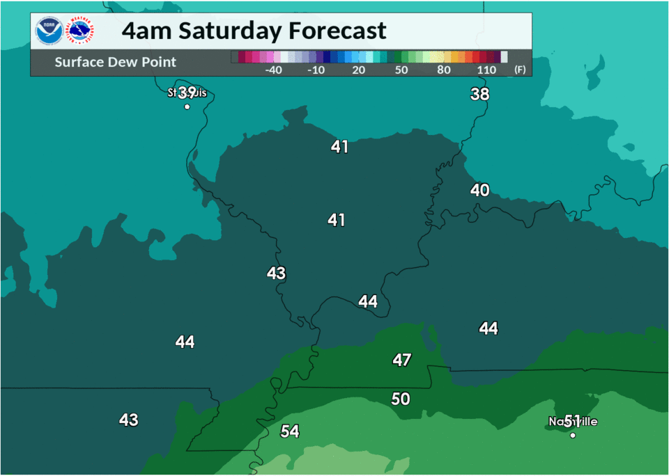 Feb. 23 dew points