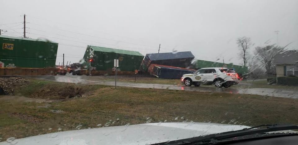 Photo of train derailment