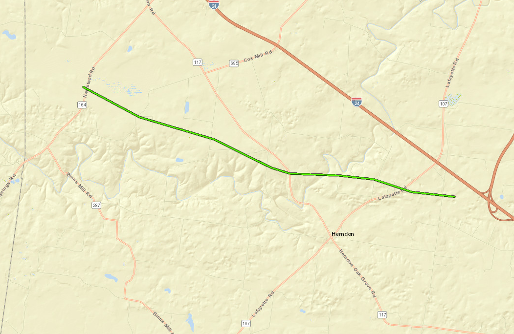 Track Map of Herndon tornado