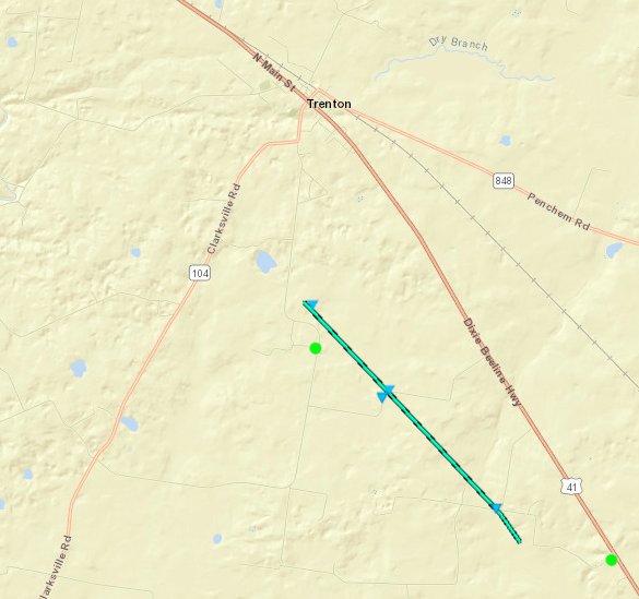 Track Map of Trigg County Tornado
