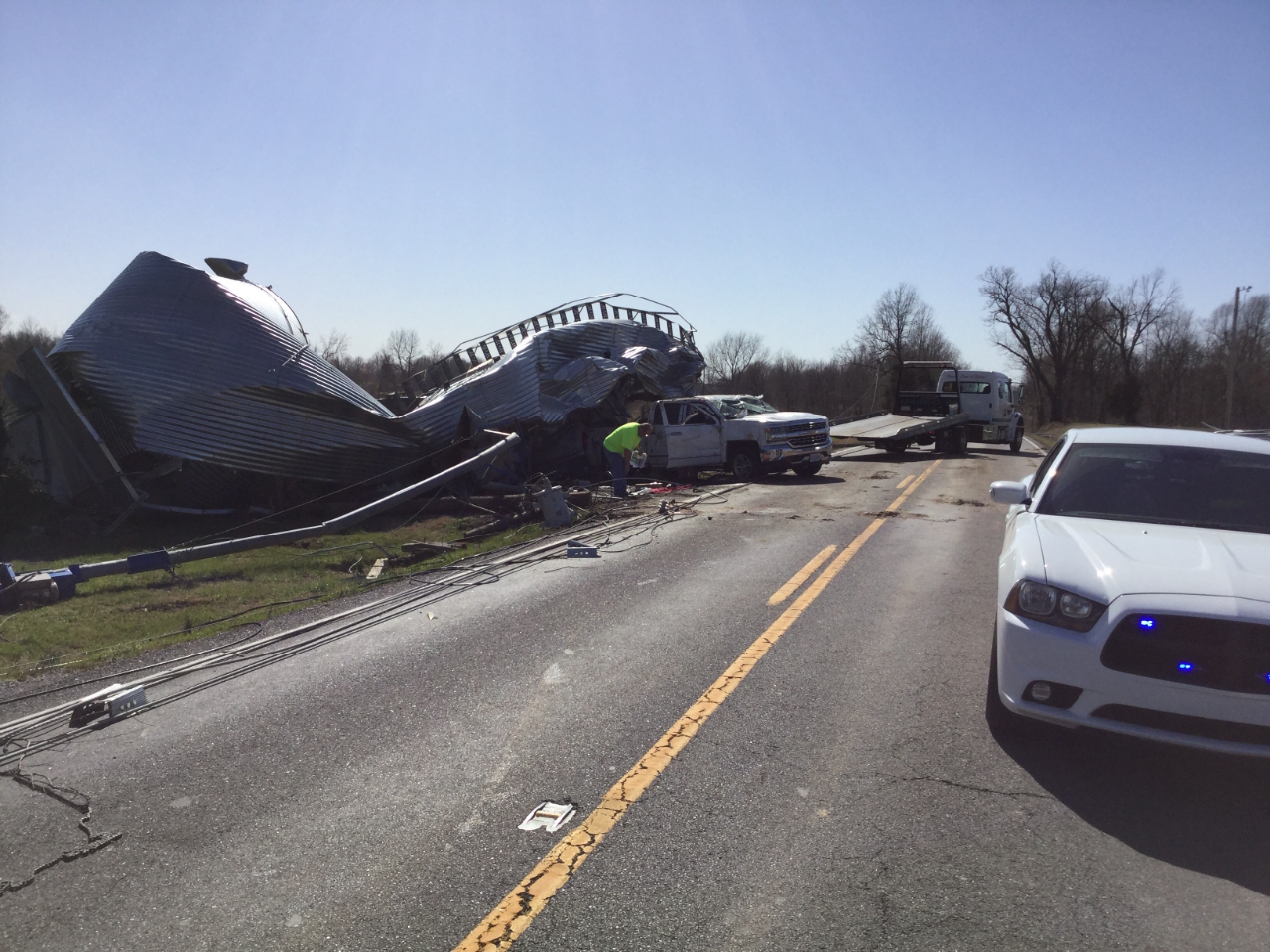 Photo of grain bin on truck