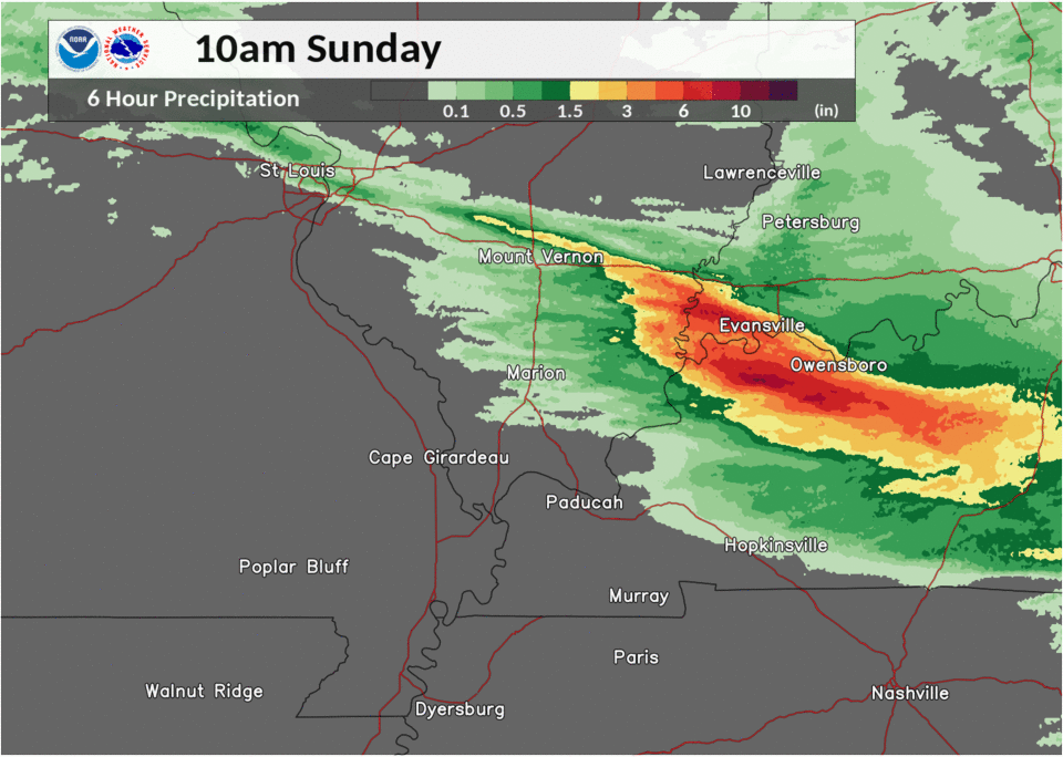 Radar Image - 6-hour rainfall