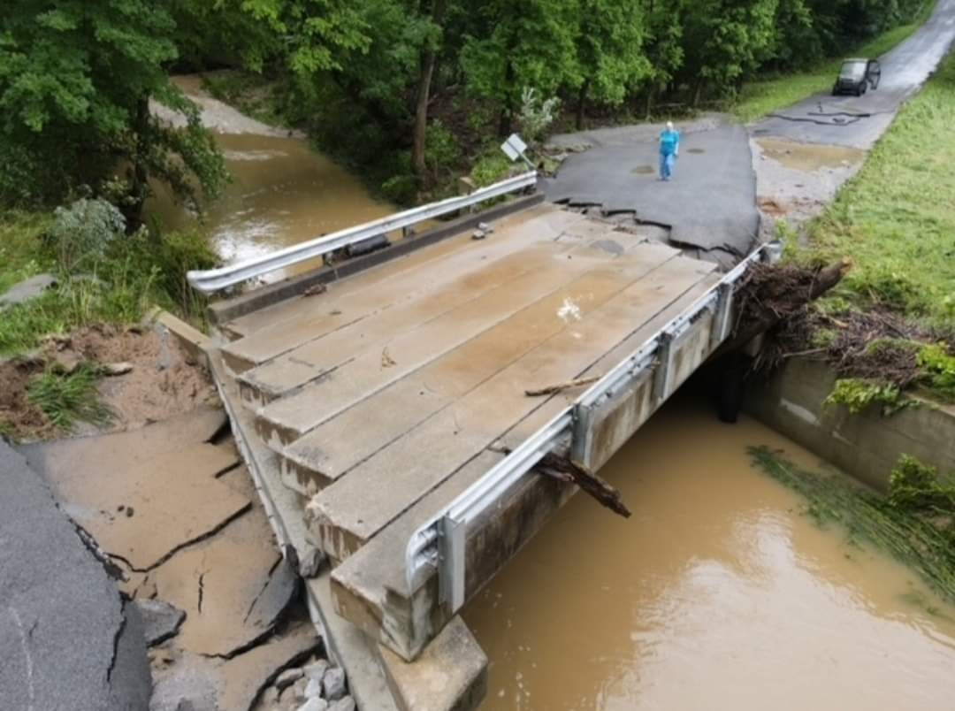Photo of bridge washout
