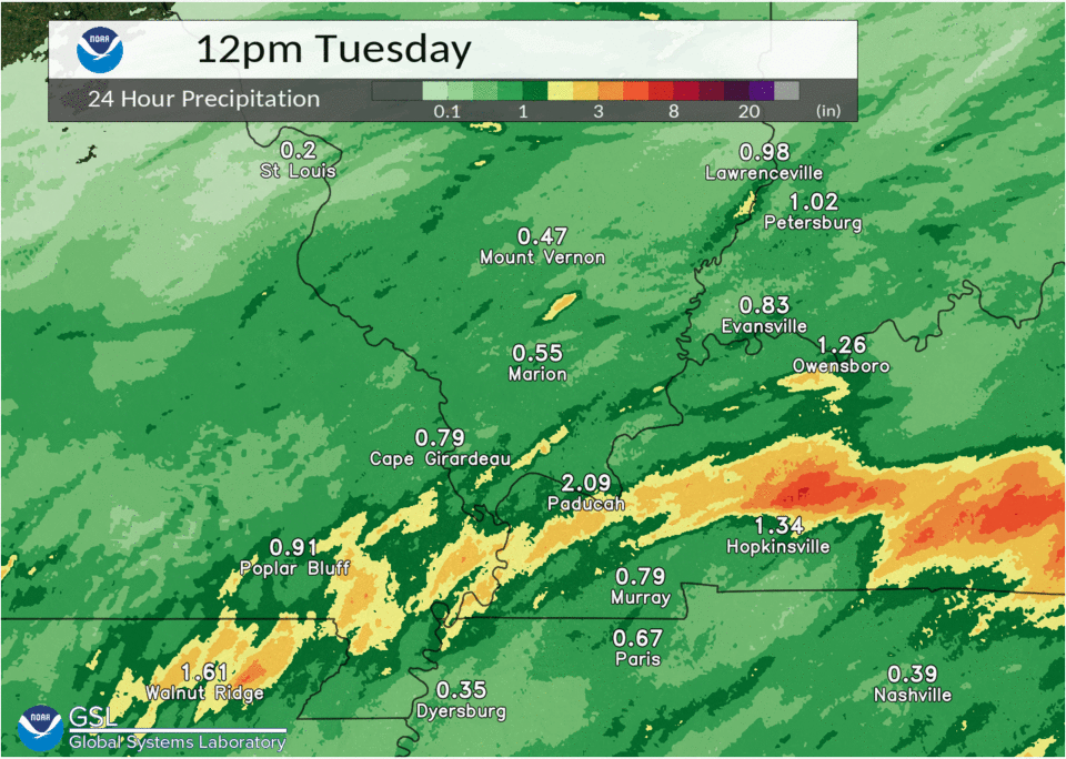 Rainfall map