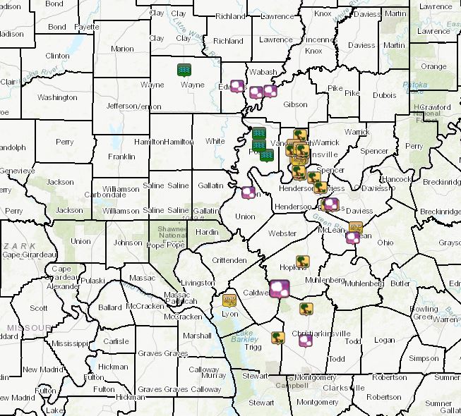 Map of Local Storm Reports