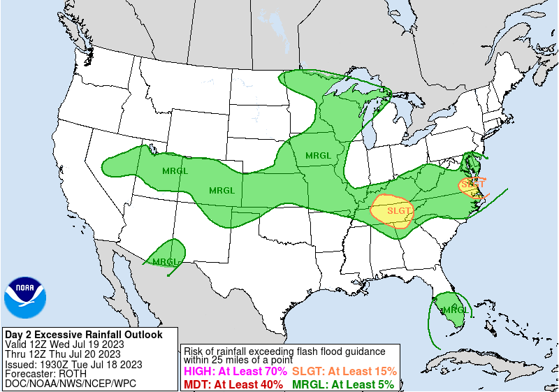 WPC Wed-Thu Day 2 Excessive Rainfall Outlook PM Update	