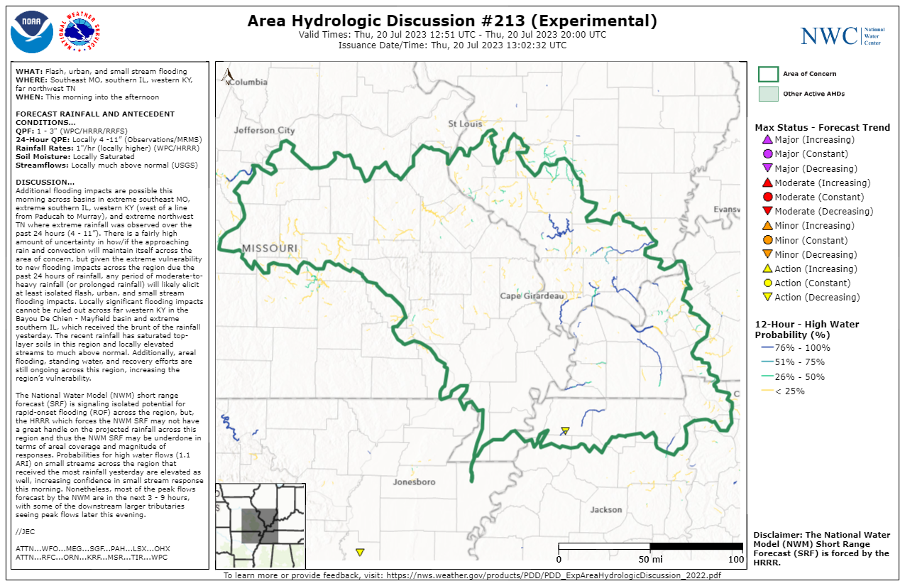 NWC Area Hydrologic Discussion #213 8:02am CDT July 20