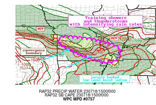 WPC Mesoscale Precipitation Discussion #757 12:14pm CDT July 18