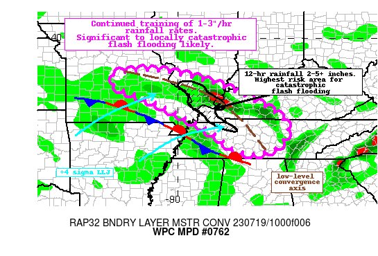 WPC Mesoscale Precipitation Discussion #762 7:04am CDT July 19