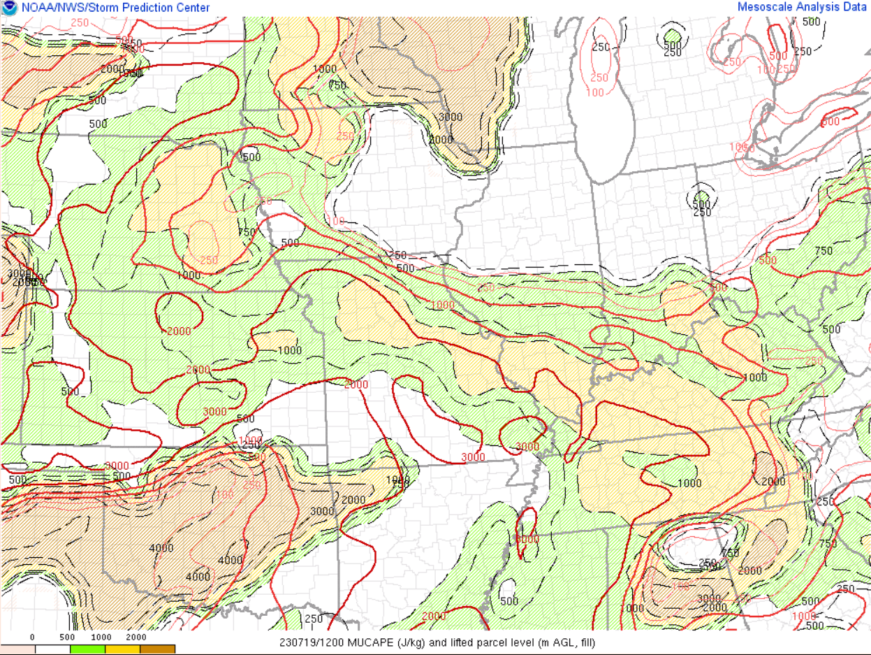 SPC MUCAPE 7am CDT July 19