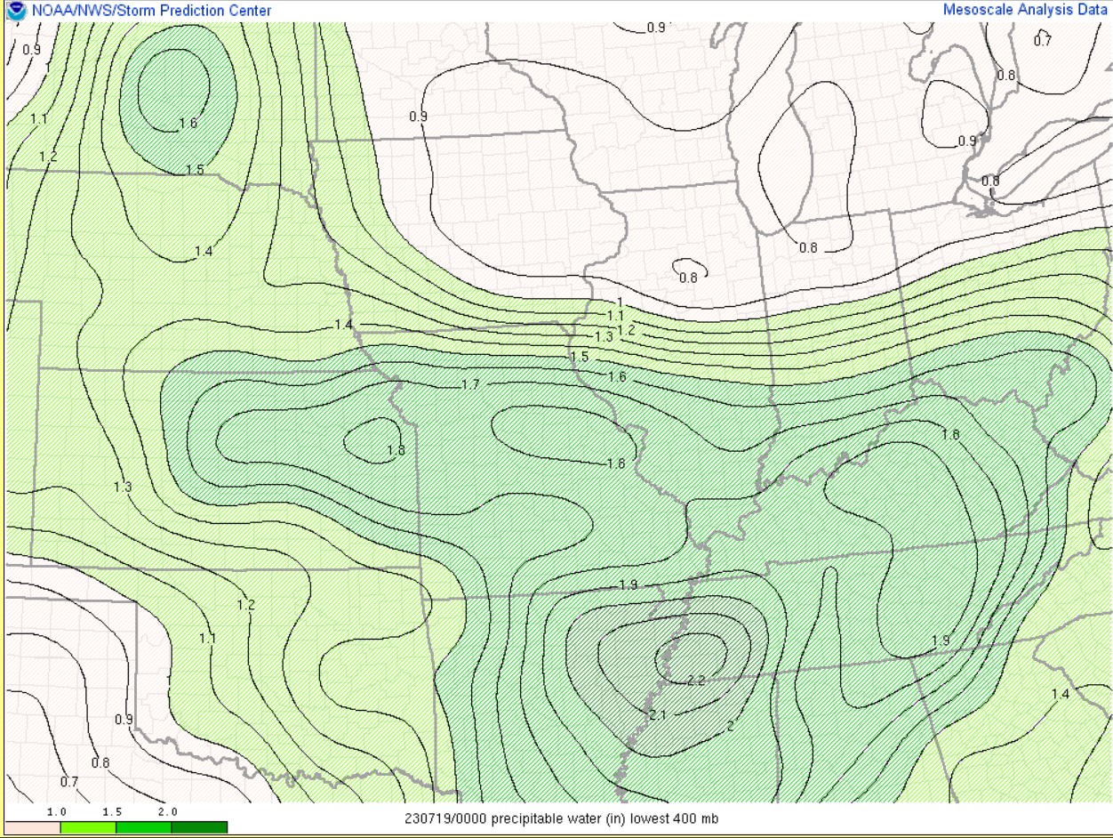 SPC PWAT 7pm CDT July 18