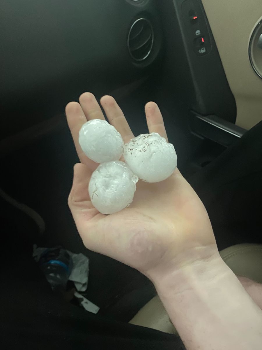 Hail in Scott City, MO, via Beau Bishop/Stoddard County EMA