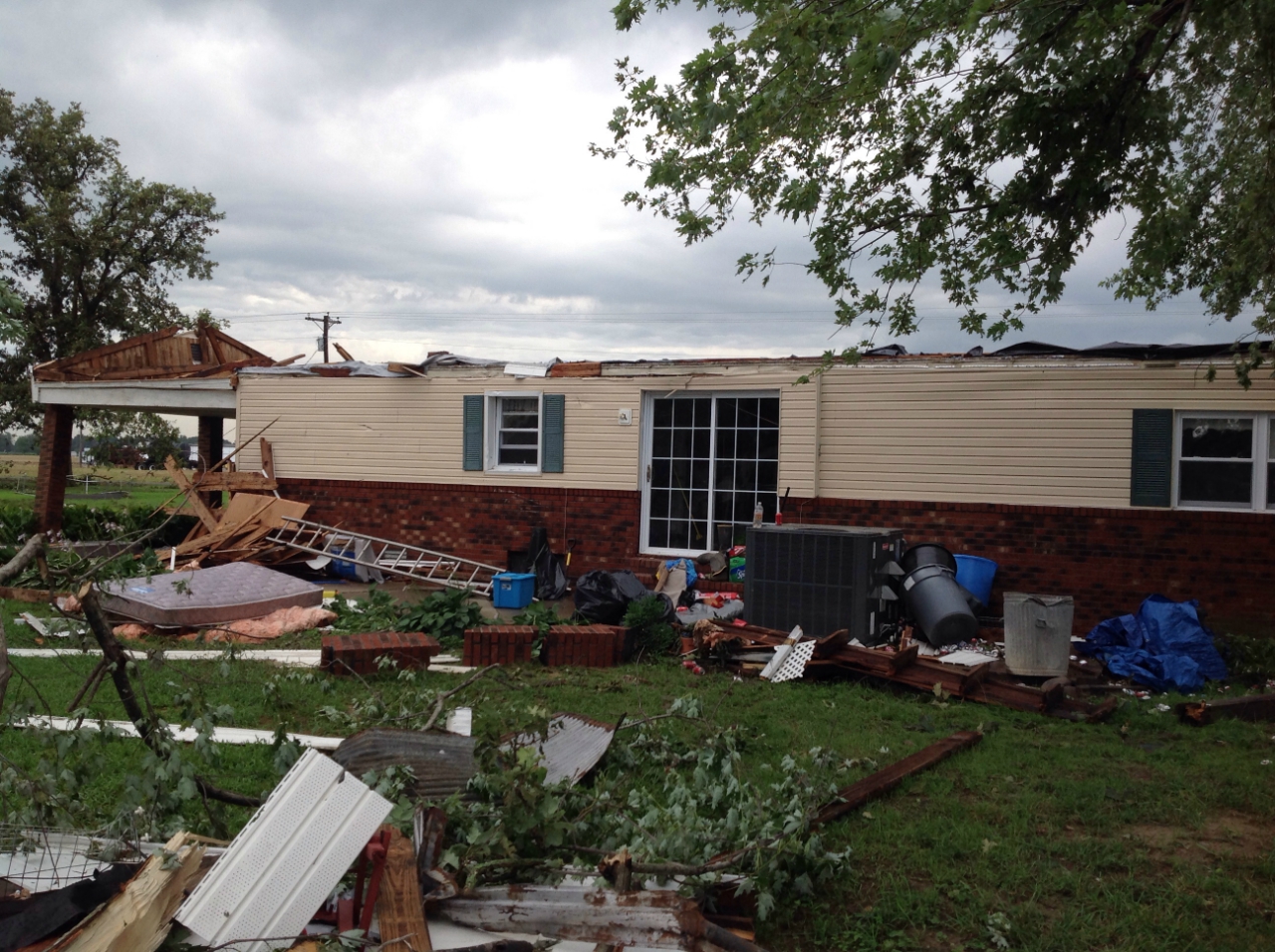 Damaged home 