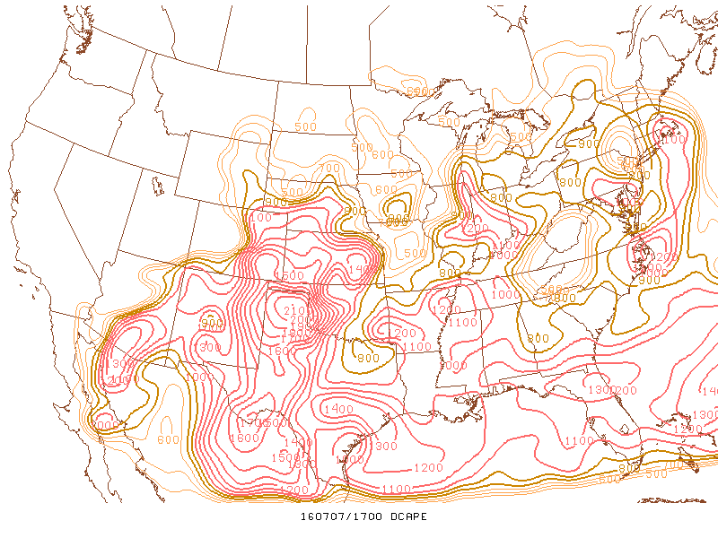 dcape at noon