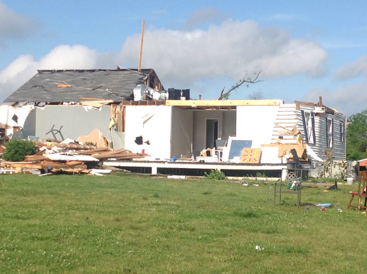 House destroyed several miles northeast of Mayfield, KY