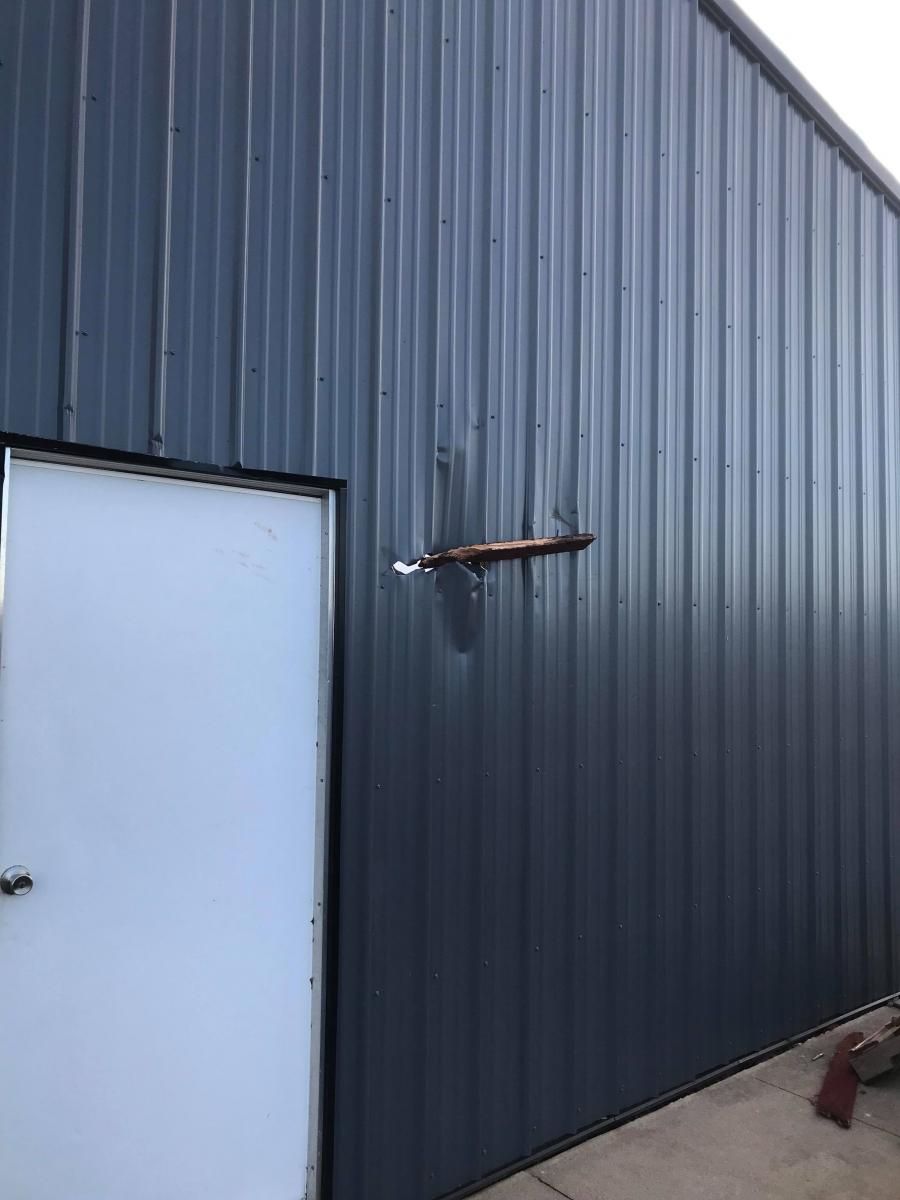 Photo of damage to a barn in Muhlenberg county on Nov 18