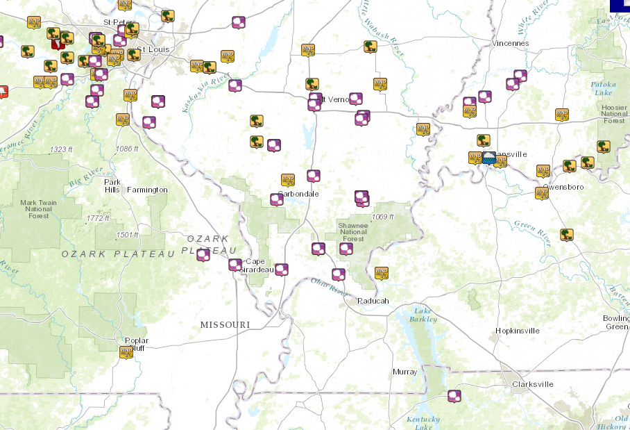 Map of preliminary storm reports for April 26