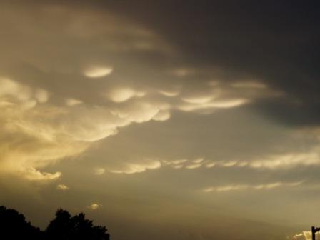 Mammatus clouds over the National Weather Service office in Paducah