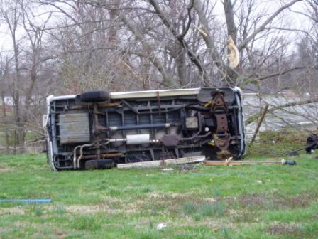 rolled truck