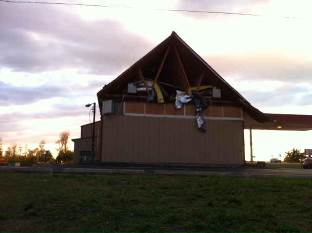 Structural damage in Mayfield, KY