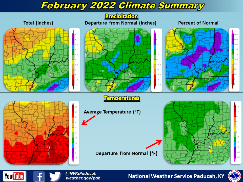 Maps of monthly precipitation, temperatures, and departures from normal