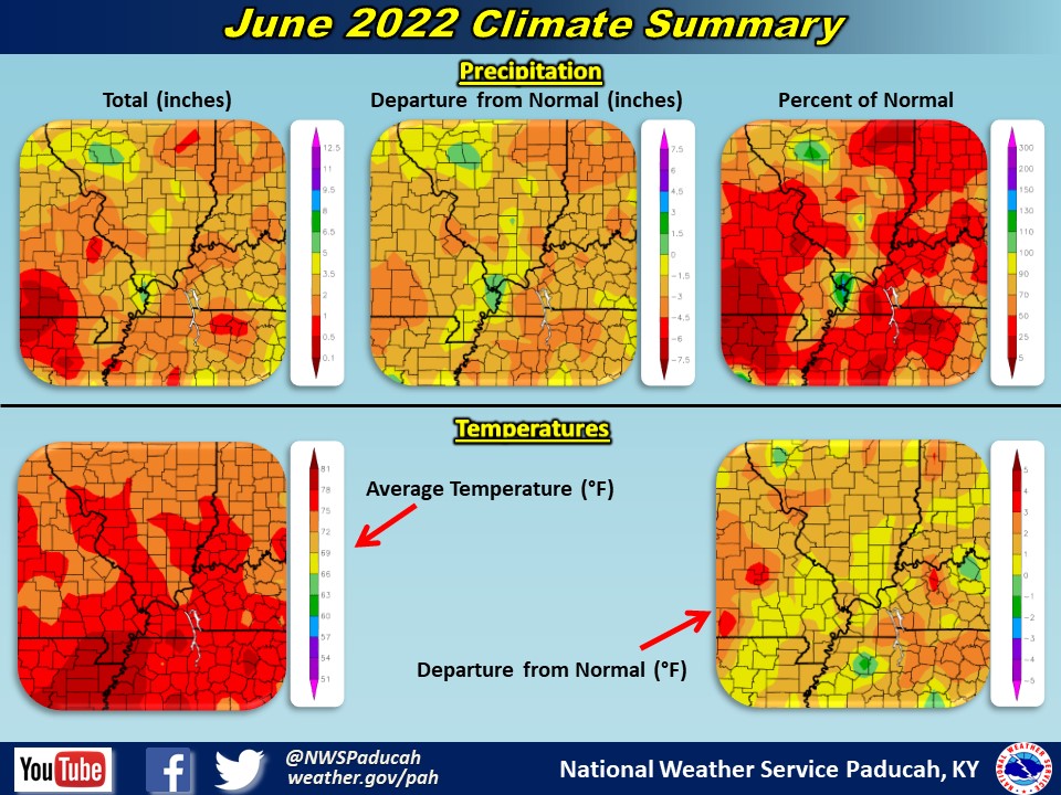 Maps of monthly precipitation, temperatures, and departures from normal