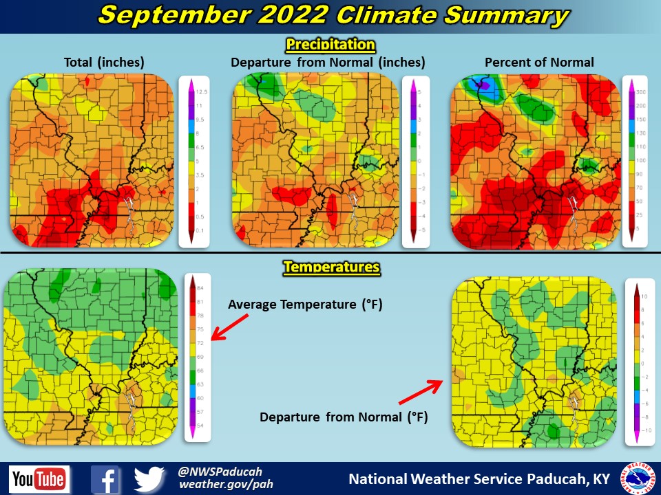 Maps of monthly precipitation, temperatures, and departures from normal