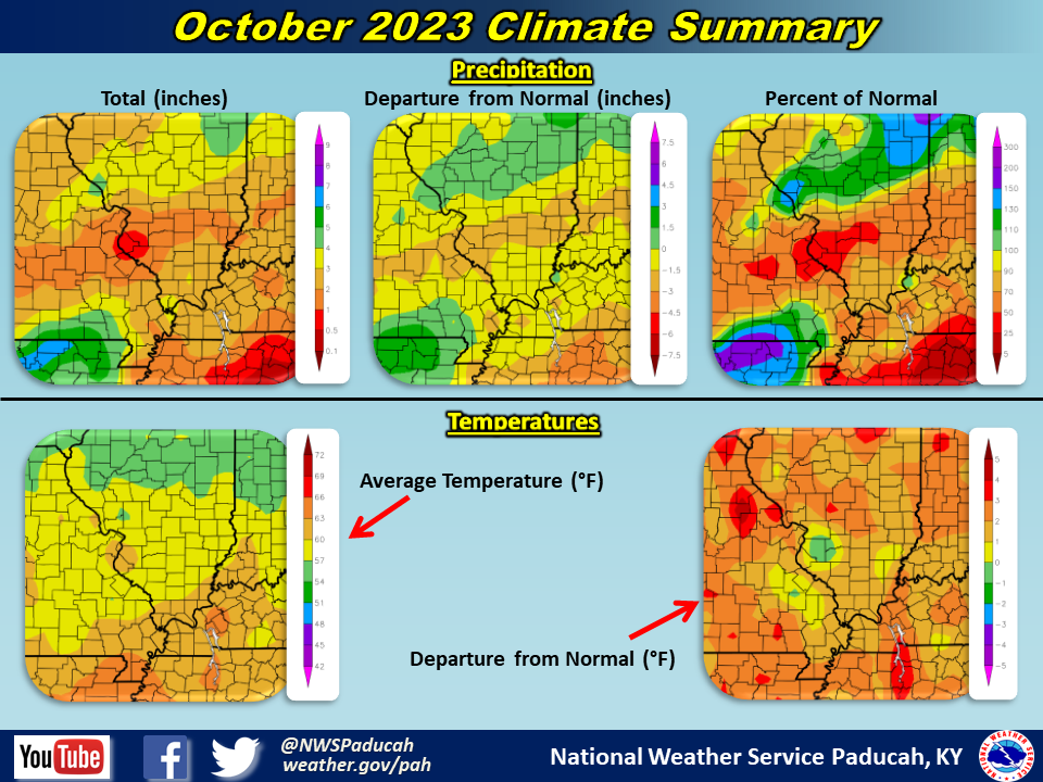 Map of monthly precipitation totals