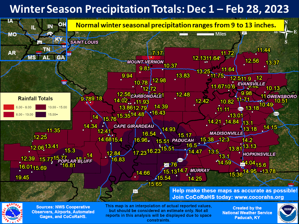 Winter and February 2022-2023 Climate Summaries