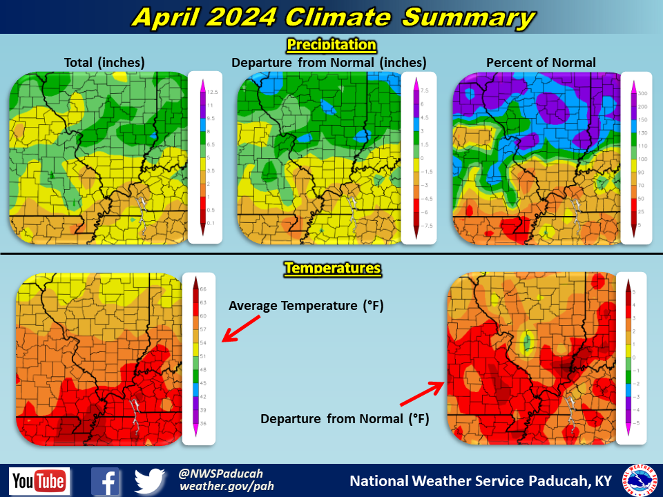Map of monthly precipitation totals