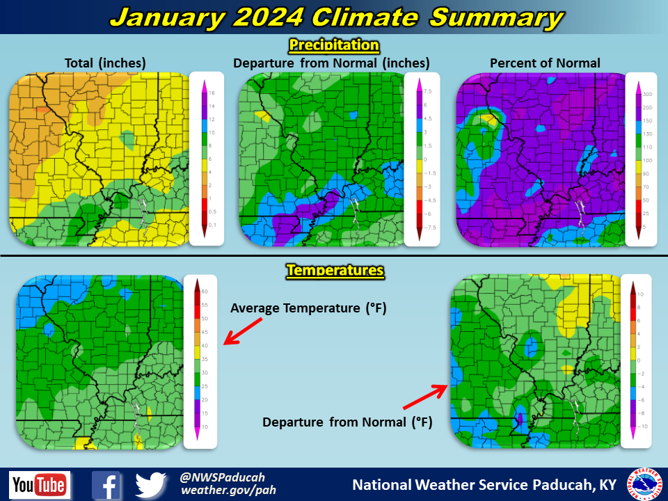 Map of monthly precipitation totals