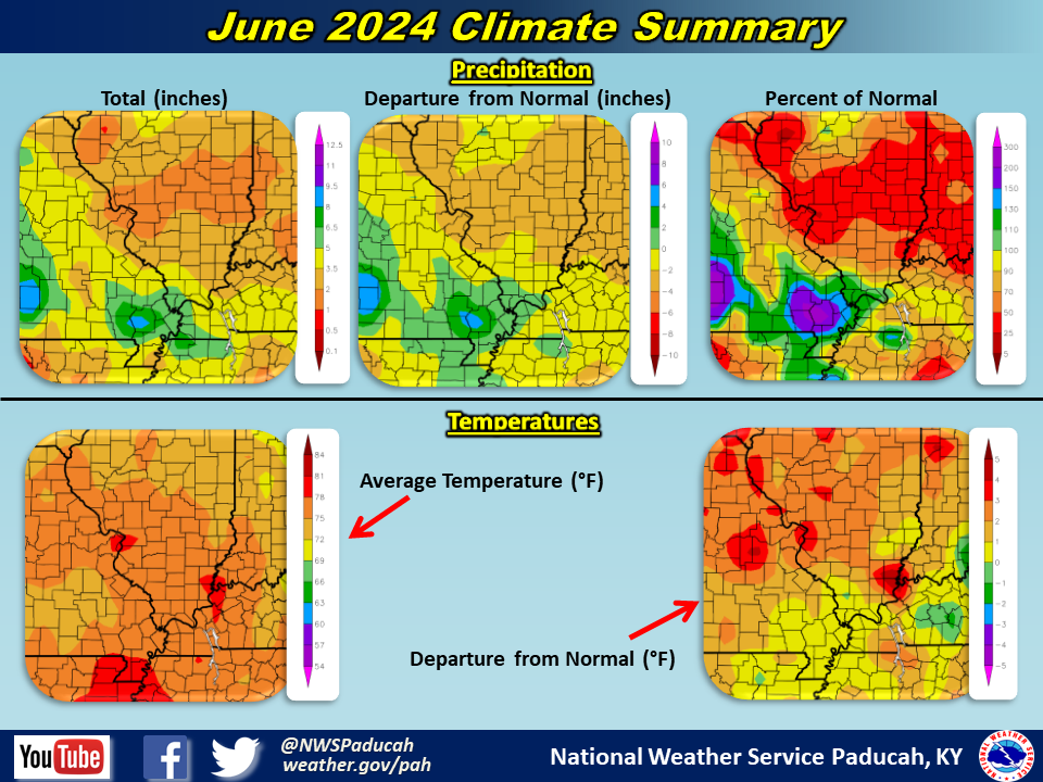 Map of monthly precipitation totals