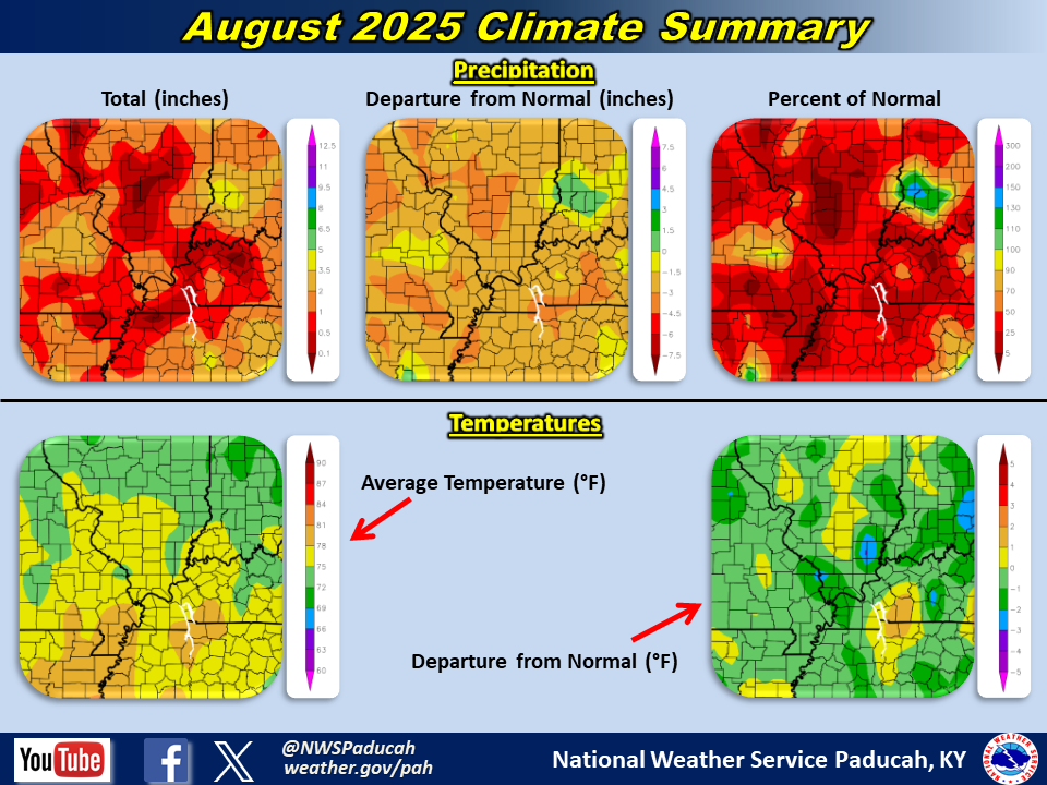 Map of monthly precipitation totals
