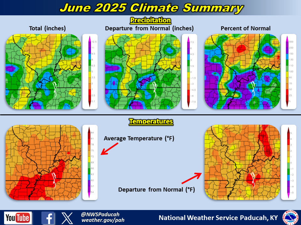 Map of monthly precipitation totals