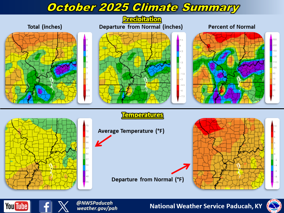 Map of monthly precipitation totals