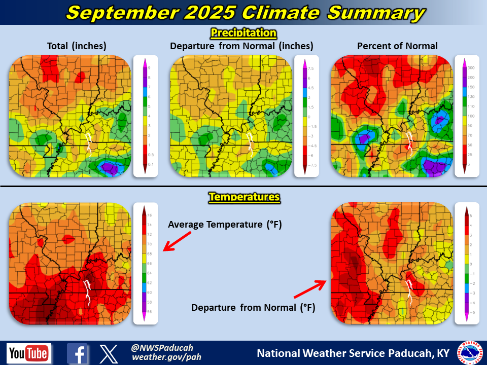 Map of monthly precipitation totals