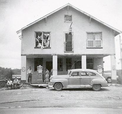 Damaged hotel