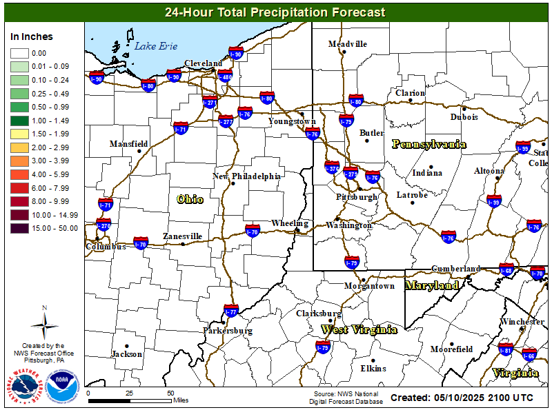 24 Hour Precipitation Pittsburgh Area Forecast