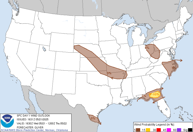 SPC Day 1 Wind Outlook