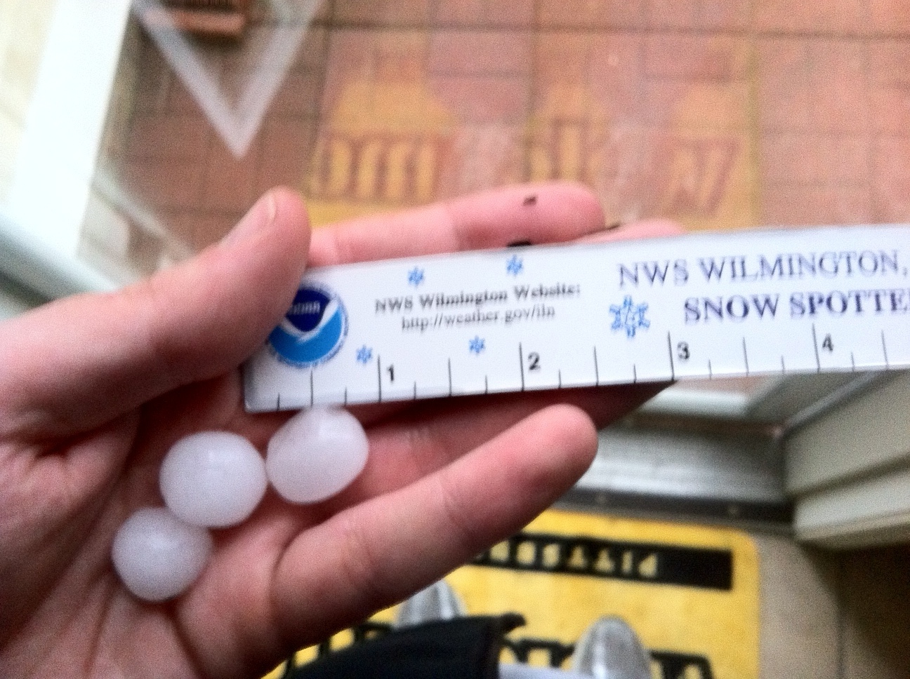 Hail In Hopewell PA Photo Courtesy Charlie Woodrum