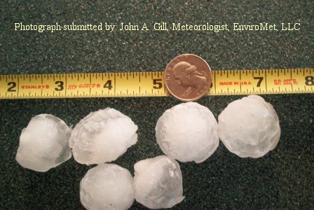 Hail collected in the Coatesville, PA area.