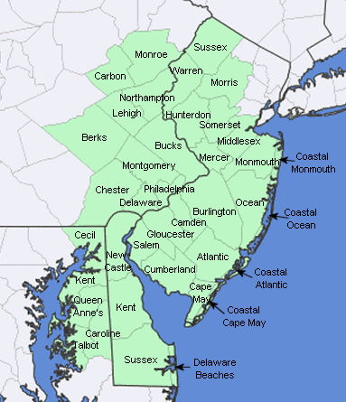 County Warning Area Map