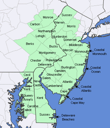 map of philadelphia and new jersey