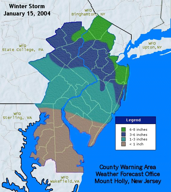Winter Storm January 15,2004