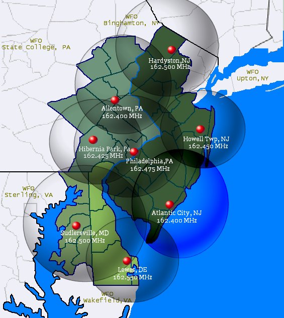 NWR WFO PHI Coverage Map
