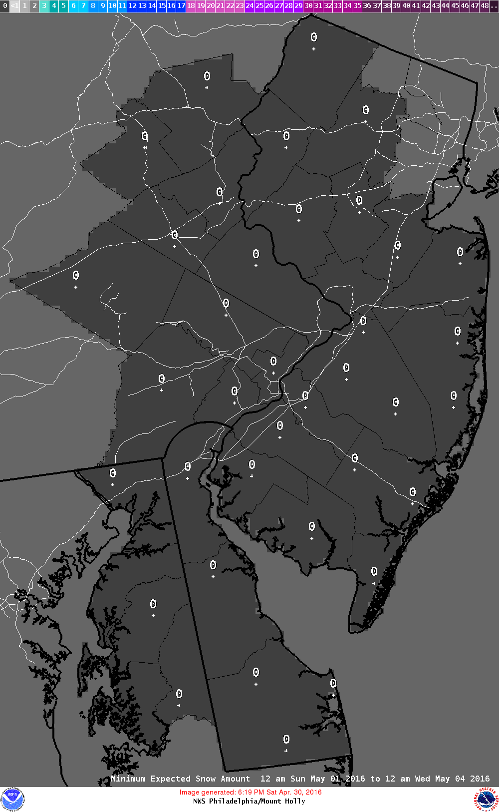 Minimum Potential Snow Accumulation