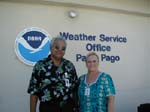 WSO Pago Pago Official in Charge Leloyd Acosta and Photographer Ellan Taylor, NWS PRH 