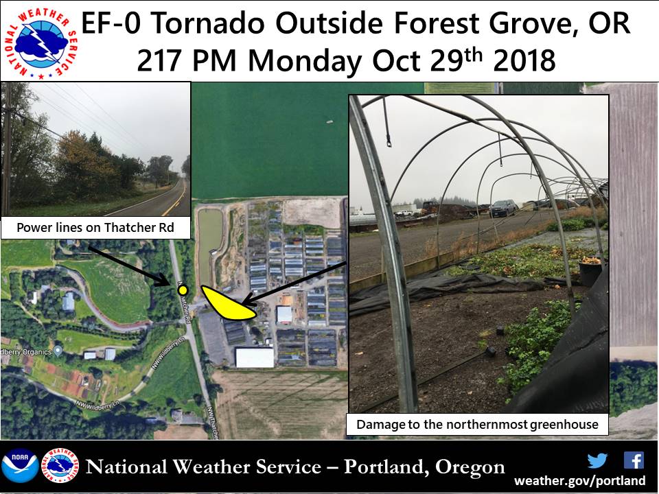 Overview of tornado path and damage.