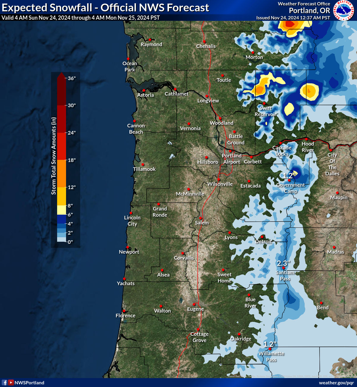 PQR Winter Weather